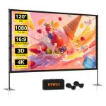 120" Portable Outdoor Projector Screen with Stand