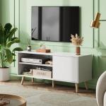 WLIVE TV Stand for 55 Inch TVs with Storage