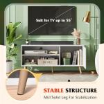 WLIVE TV Stand for 55 Inch TVs with Storage