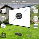 100-Inch Portable Outdoor Projector Screen with Stand