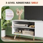 WLIVE TV Stand for 55 Inch TVs with Storage