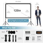 Towond 120" Portable Projector Screen - Indoor/Outdoor