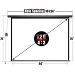 120-Inch Motorized Electric Projector Screen with Remote