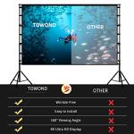 TOWOND 150 Inch Portable Projector Screen with Stand