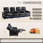 CALIVIA Power Recliner Home Theater Seating Set
