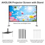 100-Inch Portable Outdoor Projector Screen with Stand
