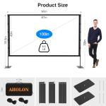 100-Inch Portable Outdoor Projector Screen with Stand