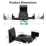 WALI Dual Side Speaker Wall Mounts, Black