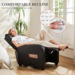 Sweetcrispy Adjustable Massage Recliner Chair - Black