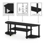 Furinno Turn-S-Tube Wide TV Stand, Espresso/Black