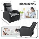 Homall Black PU Leather Recliner Chair