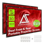Akia 120-Inch Dual Projector Screen - Portable 4K