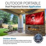 Akia 120-Inch Dual Projector Screen - Portable 4K