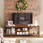 HOOBRO 75-Inch TV Stand with Power Outlets