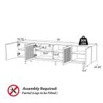 Mid-Century Modern TV Stand with Slatted Doors