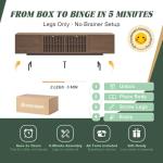 Mid-Century Modern TV Stand with Slatted Doors