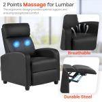 FDW Leather Recliner Sofa Massage Chair