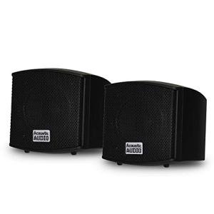 Acoustic Audio AA321B Black Bookshelf Speakers Pair