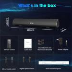 BESTISAN 28-Inch Soundbar with Bluetooth and HDMI