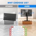 Rfiver Universal Swivel TV Stand for 32-75 Inch TVs