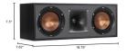 Klipsch R-52C Center Channel Home Speaker - Black