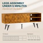 Bme Georgina Solid Wood TV Stand with Storage
