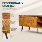 Bme Georgina Solid Wood TV Stand with Storage