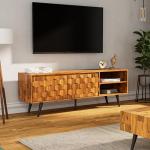 Bme Georgina Solid Wood TV Stand with Storage