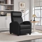 Yaheetech PU Leather Recliner Chair with Lumbar Support