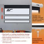 100-Inch Manual Pull Down Projector Screen 16:9