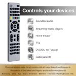GE Universal Remote Control for 4 Devices, Silver