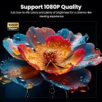 NICPOW Mini Projector, 1080P Portable Outdoor Fun