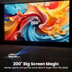 NICPOW Mini Projector, 1080P Portable Outdoor Fun