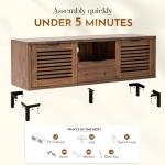 Bme Millie Solid Wood TV Stand for 65" TVs