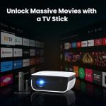 NICPOW Mini Projector, 1080P Portable Outdoor Fun