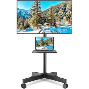 Portable Rolling TV Stand with Adjustable Height