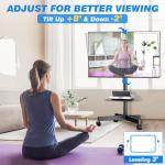 Portable Rolling TV Stand with Adjustable Height
