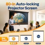 VIVOHOME 80 Inch HD 4K Pull Down Screen