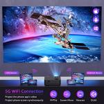 Native 1080P Projector with 5G WiFi and Bluetooth