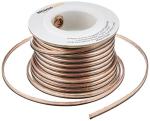 50ft Transparent 16-Gauge Speaker Wire Cable