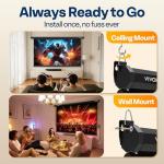 VIVOHOME 100-Inch Motorized Projector Screen with Remote