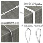 15m Flat Cat6 Ethernet Cable with Clips