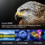 HOMPOW 1080P Bluetooth Mini Projector with Speaker