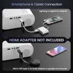 HOMPOW 1080P Bluetooth Mini Projector with Speaker