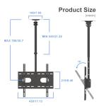 Suptek Adjustable Ceiling TV Mount for 26-55 inch TVs