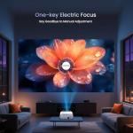 HOMPOW 1080P Bluetooth Mini Projector with Speaker