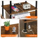 Rustic TV Console Table with Outlets, 45