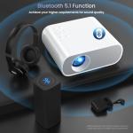 HOMPOW 1080P Bluetooth Mini Projector with Speaker