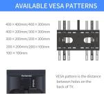 Suptek Adjustable Ceiling TV Mount for 26-55 inch TVs