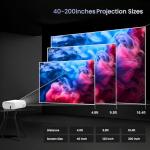 HOMPOW 1080P Bluetooth Mini Projector with Speaker